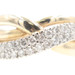 2-Row 0.72 Ctw Round Diamond 14KT Two-Tone Gold Freeform Criss-Cross Ring 5.7g