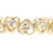 Alternating Hearts 0.07 Ctw Round Diamond 14KT Yellow Gold Semi-Eternity Ring