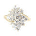 Women's 2.20 ctw Round Diamond 14KT Yellow Gold Estate Cluster Diamond Ring 5.7g