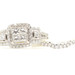 1.34 ctw Princess & Round Diamond Halo 14KT White Gold Wedding Ring Set 6.3g