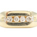 Men's Estate 14KT Yellow Gold 0.85 ctw Round Diamond 8.9mm Channel Band Ring 