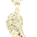 Diamond-Cut 10KT Yellow Gold Angel Wing Pendant on 22.5" 10KT Rope Necklace 8.5g