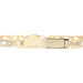 Women's Textured 14KT Tri-Color Gold Blank ID Bar Fancy Link Bracelet 6" - 6.7g