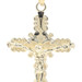 Textured 10KT Yellow Gold Filigree Crucifix Cross on Heavy 10KT Rope Chain 20"