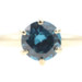 Solitaire 1.05 Ct Round Cut London Blue Topaz 10KT Yellow Gold Engagement Ring