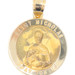 Religious 14KT Yellow Gold "Saint Nicholas Pray for Us" Medal Pendant 1" - 1.38g