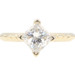 IGI East-West 1.09 Ct Lab-Grown Princess Cut Diamond 14KT Gold Engagement Ring