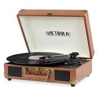 Victrola Vintage 3-Speed Bluetooth Portable Suitcase Record Player with Built-in