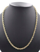 Men's 10KT Yellow Gold 5.4mm Wide Classic Rope Chain Necklace 23.5" - 10.59g