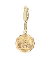 Adoration of The Magi Jesus Charm Pendant 18KT Yellow Gold on 14KT Lobster Clasp