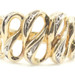 10KT Yellow Gold Two Tone Illusion Unique Wave Woven Estate Women's Ring 4.5g