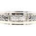 Men's 10KT White Gold 0.54 Ctw Black & White Diamond Wedding Band Ring MGW 5.4g