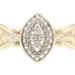 Religious 0.24 Ctw Round Diamond Marquise Cluster 10KT Gold Milgrain Cross Ring