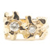Men's Estate 0.40 ctw Round Diamond Retro Style 14KT Yellow Gold Nugget Ring 6g
