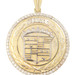 Large Custom 2.85 Ctw Round Diamond 14KT Yellow Gold Cadillac Medal Pendant 43g