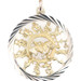 Diamond-Cut 10KT Yellow Gold Round Leo Zodiac Wheel Medal Pendant 1.6" - 6.32g