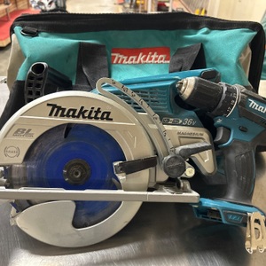 Makita XSR01 36V Lithium Ion Circular Saw With 3/8" 18V Lithium Ion Drill 