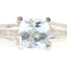 Pale 1.28 Ct Cushion Cut Aquamarine & Channel-Set Diamond 10KT White Gold Ring