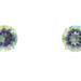 Solitaire 5.0 Ctw Round Mystic Topaz 14KT White Gold Gemstone Stud Earrings SJI