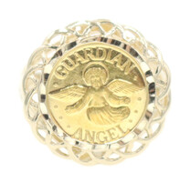 Women's Estate 1/20 oz "My Own Guardian Angel" Coin in 10KT Yellow Gold Ring 4g