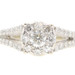 1.38 ctw Round Diamond Halo Cluster Split Shank 14KT White Gold Engagement Ring 