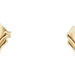 Estate 14KT Yellow Gold 6mm White Cultured Pearls 0.05 ctw Diamond Stud Earrings