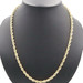 High Shine 10KT Yellow Gold 5.5mm Wide Hollow Rope Chain Necklace 24.5" - 13.41g