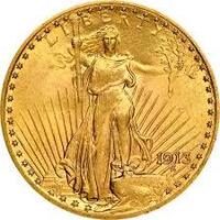 1913 $20 St Gaudens Liberty 1 OZ Gold Round