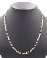 High Shine Diamond-Cut 14KT Yellow Gold 4.4mm Figaro Chain Necklace 22" - 15.94g