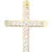 Classic 10KT Yellow Gold Round CZ Cross Necklace Pendant 2.4" by CAL - 5.12g