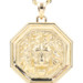Octagonal 10KT Yellow Gold Lion's Head Pendant on 10KT Rope Chain 20" - 12.43g