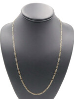 Classic 10KT Yellow Gold 2.8mm Thin Italian Figaro Chain Necklace 23" - 4.25g