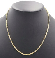 High Shine 10KT Yellow Gold 2.8mm Classic Rope Chain Necklace 20" by BBB - 5.09g