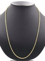 High Shine 10KT Yellow Gold 2.9mm Wide Classic Rope Chain Necklace 25 3/4" - 14g