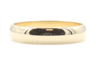 Classic 14KT Yellow Gold High Shine 5.1mm Wide Plain Wedding Band Ring - 5.9g 