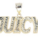 High Shine Diamond-Cut 10KT Yellow Gold "Juicy" Necklace Pendant 1.7" Wide 4.9g