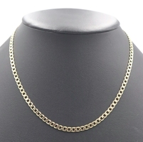 High Shine 10KT Yellow Gold 4.2mm Estate Curb Link Necklace 18" - 5.12g by RB