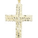 Large 2.9" 10KT Yellow Gold Crucifix High Shine Nugget Style Cross Pendant 7.9g