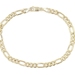 Men's High Shine 10KT Yellow Gold 5mm Wide 8 3/4" Figaro Chain Bracelet 4 Grams