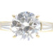 Women's 14KT Yellow Gold Round & Tapered Baguette Cubic Zirconia Ring 3.3g