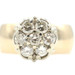 Women's Estate 14KT Yellow Gold 0.92 ctw Round Diamond Flower Cluster Ring 9.1g