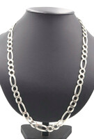 Classic High Shine Sterling Silver (925) Heavy Figaro Chain Necklace 28" - 93.1g