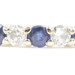 Alternating 5-Stone Round Natural Sapphire & Diamond 14KT White Gold Ring by MAJ