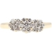 Women's 0.52 ctw Round Diamond Past Present Future Cluster 14KT Yellow Gold Ring