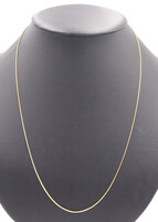 Classic High Shine 14KT Yellow Gold 0.7mm Thin Box Chain Necklace 24" - 3.41g