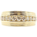 Men's 0.97 ctw Round Diamond Channel Band 9.8mm Wide 10KT Yellow Gold Ring 7.5g