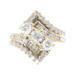 Women's 1.90 ctw Round & Baguette Diamond 14KT Yellow Gold Statement Ring 6.5g
