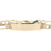 High Polish 14KT Yellow Gold Blank ID Bar Diamond-Cut Figaro Bracelet 8" - 12.4g