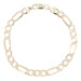 Estate 14KT Yellow Gold 6.7mm Diamond-Cut Figaro Chain Bracelet 8.5" - 11.24g