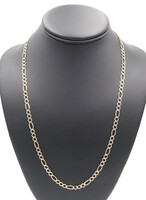 Classic Diamond-Cut 14KT Yellow Gold 4.6mm Figaro Chain Necklace 22.5" - 11.80g